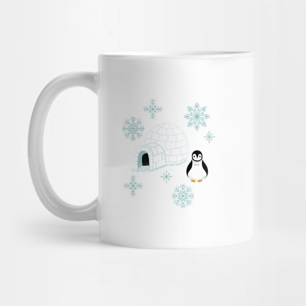 Penguins + Snowflakes by latheandquill